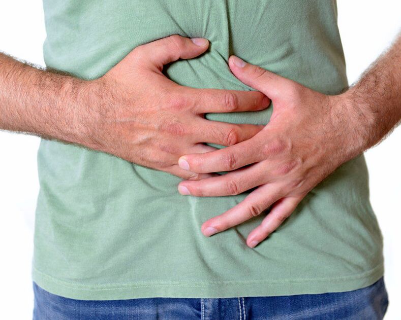 Worms can live in the intestines, causing pain in the abdominal region